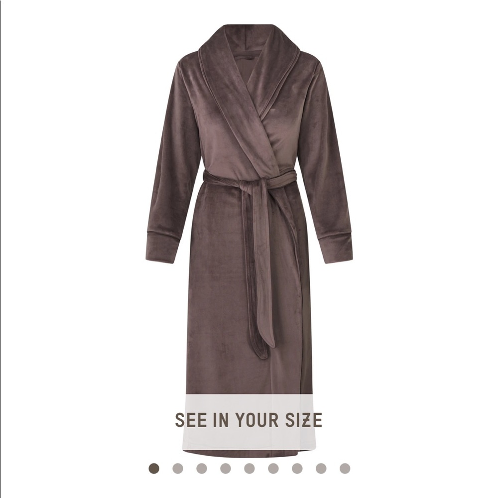Skims Velour Robe XXS Amethyst NWT
